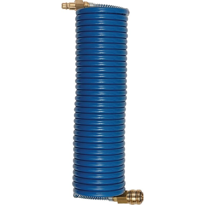 TUYAU FLEXIBLE SPIRALÉ EN NYLON AVEC RACCORD VISSABLE, DIMENSIONS : 7,9 X 6,3 MM, RACCORD R 14 POUCES, Ø DE SPIRALE EXTÉRIEURE 75 MM, LONG. : 7,5 M TUYAU FLEXIBLE SPIRALÉ EN NYLON AVEC RACCORD VISSABLE, DIMENSIONS : 7,9 X 6,3 MM, RACCORD R 14 POUCES, Ø DE SPIRALE EXTÉRIEURE 75 MM, LONG. : 7,5 M