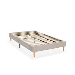 VS Venta-stock Base rembourrée Bari 90x190 cm Gris - gris polyester I24157_0