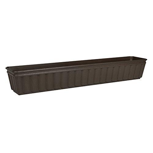 EMSA 959102400 Balcone - Jardinière marron 100 cm imitation bois, plastique robuste et résistant aux intempéries_0