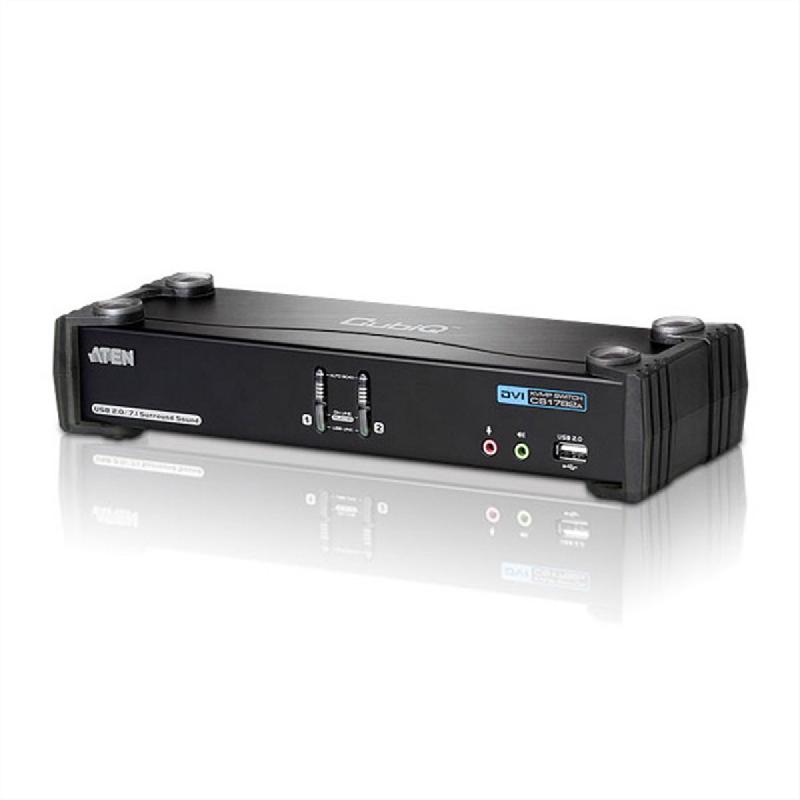 Aten cs1782a switch kvm dual-link dvi, usb, audio, 2 ports_0