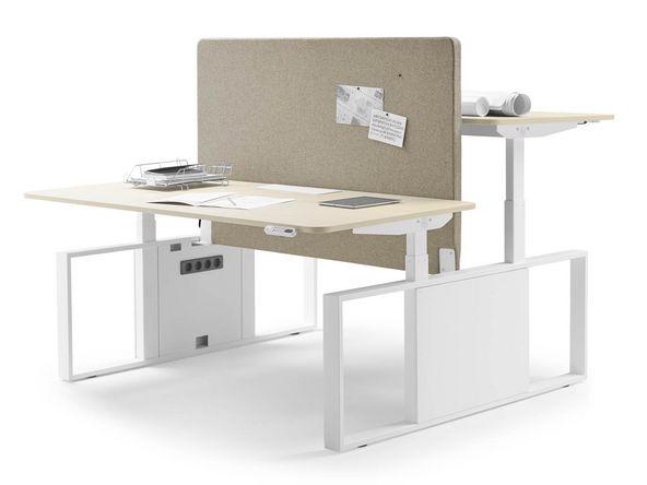Bureau bench 2 personnes avec réglage en hauteur électrique_0