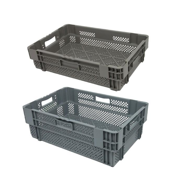 Caisses plastiques emboîtables et gerbables* - 600 x 400 x 140 (H), 4200g_0