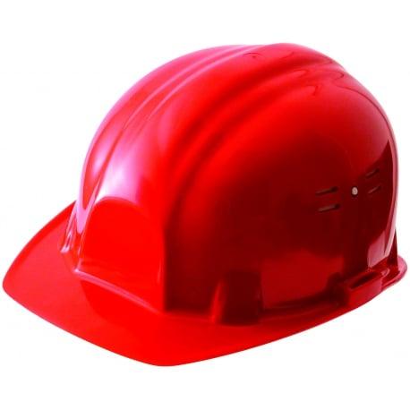 Casque de chantier rouge 