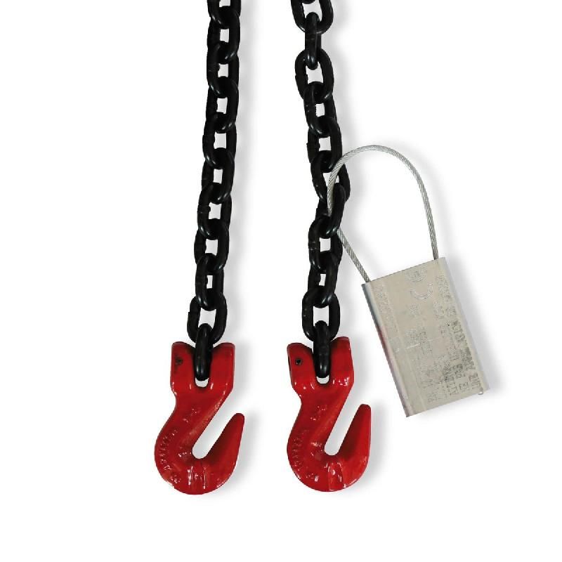 Chaîne d'arrimage ø 13 mm - 2 crochets raccourcisseurs à chape - longueur 3,5 mètres - acier allié - TMU jusqu'à 16.000 dkN_0