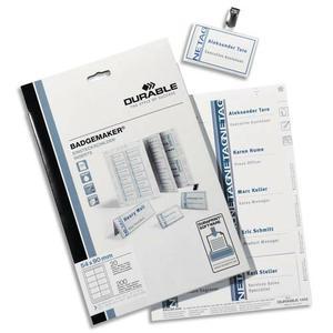 Durable boîte 200 etiquettes badgemaker pour badges l90 x h54 mm - blanc_0