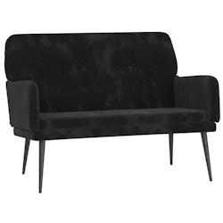 Helloshop26 - Banc banquette 108 x 79 x 79 cm velours noir 02_0010485 - noir 3000577547769_0