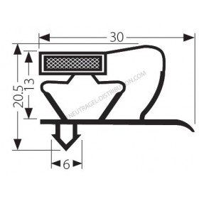 Joint JCA121N - Coloris noir, vendu sur mesure pour chambre froide_0