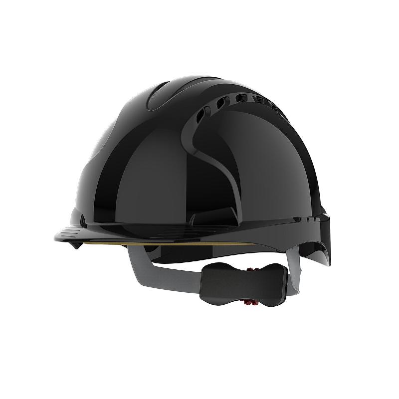 JSP SAFETY Casque de sécurité crémaillère ventilé EVO3 Noir - Taille unique multicolore multi-matériau 5038428138048_0