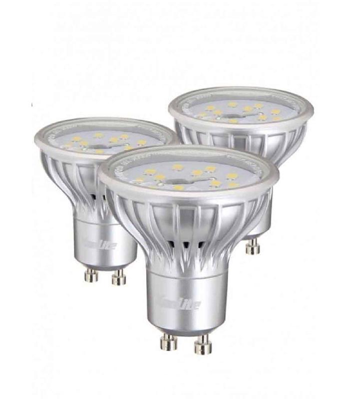 LOT DE 3 AMPOULE LED GU10 SMD 2.3W 130LM (ÉQUIV 25W) BLANC CHAUD 110