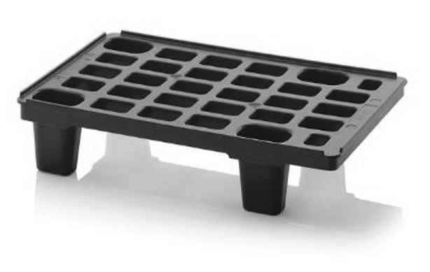 Palette plastique légère spéciale export empilable et personnalisable - 60x40 cm - Hauteur 14cm_0