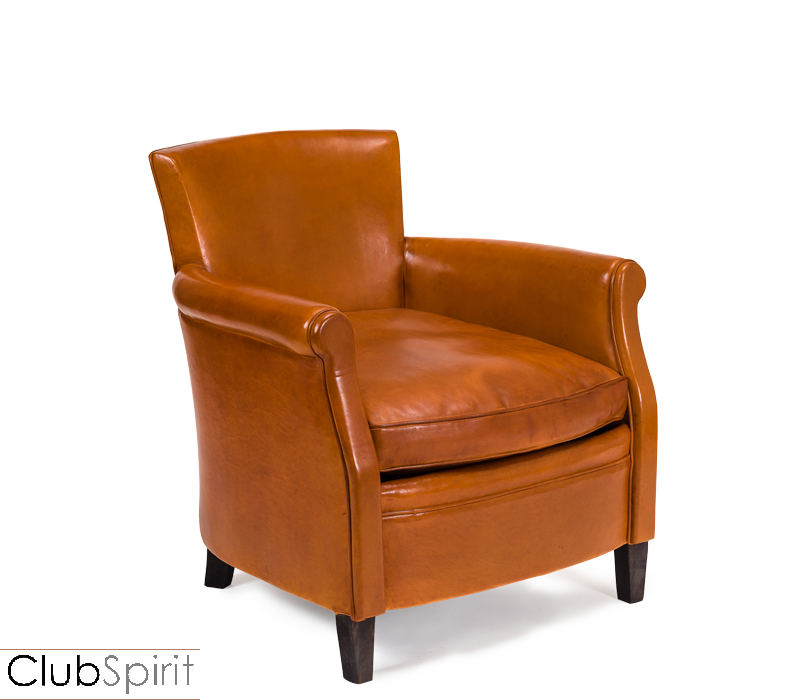 Fauteuil Club Parisien 1935 - Petite taille - Accoudoirs arrondis - Fabrication artisanale à Neufchâteau_0