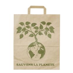 Sac kraft avec poignées imprimé planète 32x16x39 cm - 816458_0