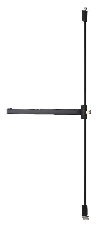 Serrure antipanic S-PUSH 2/3 points haut et bas réversible - laqué noir - conforme norme CE NF EN1125_0