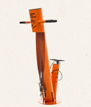 Station de réparation vélo standard au sol avec pompe manuelle - Essential - SRI2G01_0