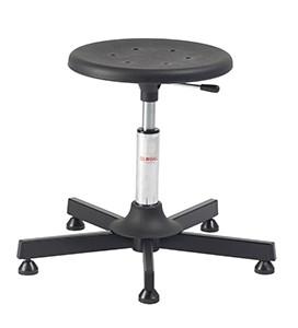 Tabouret professionnel Stella - Hauteur d'assise 490 à 680 mm - Base en acier robuste - Assise en mousse de polyuréthane ou plastique antichoc_0