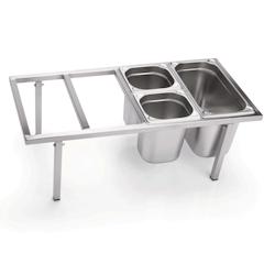 Bac GN 1/6 en Acier au nickel-chrome 3,4 L H 200 mm Was Germany - multi-matériau 7616 200_0