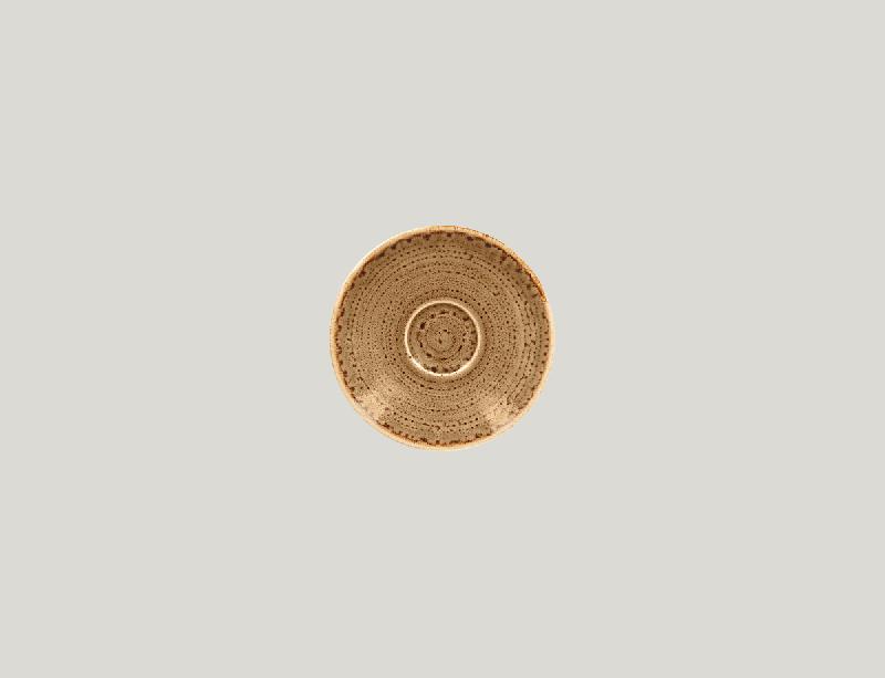SOUS TASSE À EXPRESSO ROND MARRON PORCELAINE Ø 13 CM TWIRL RAK