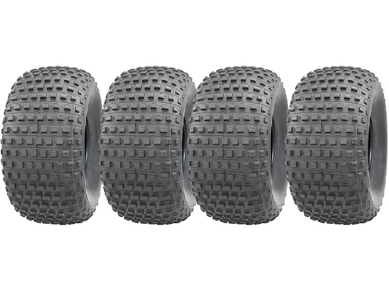 25x12.00-9 Pneus Knobby ATV 4 ply Quad trailer john deere gator 25 12 9 set of 4_0