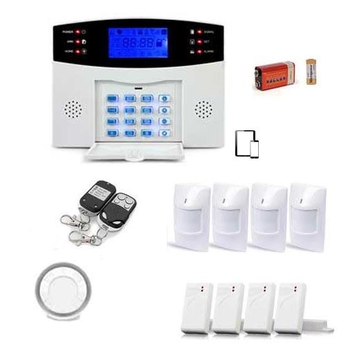 Alarme maison sans fil GSM - 99 zones XL - Kit avec 4 détecteurs de mouvement et 4 détecteurs d'ouverture_0