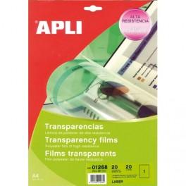 APLI FILM TRANSPARENTS POUR IMPRIMANTE LASER NOIR ET BLANC B/100