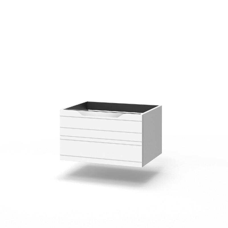 AQA Design Meuble sous-vasque en MDF 1 tiroir SOLMIRA blanc mat L.60 P.45 H.35 MPSO061H-O1 - blanc Bois manufacturé MPSO061H-O1_0