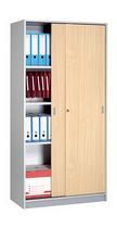 ARMOIRE PORTES COULISSANTES 180 X 90 GRIS HÊTRE