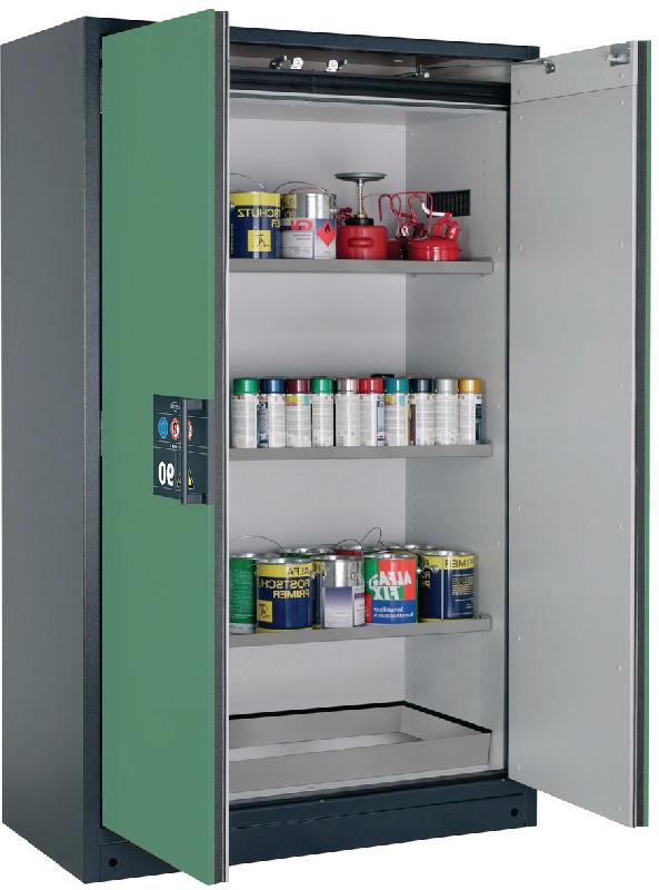 ARMOIRE SÉCURITÉ Q-CLASSIC-90 Q90.195.120 GRIS/VERT - MANUTAN COLLECTIVITÉS