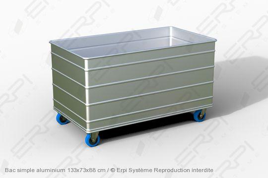 Bac simple aluminium 133x73x88 cm - bs1337388-01a_0