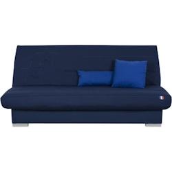 Banquette clic clac 3 places - Bleu - Couchage 120x190 cm AUCUNE - bleu 3666749453773_0