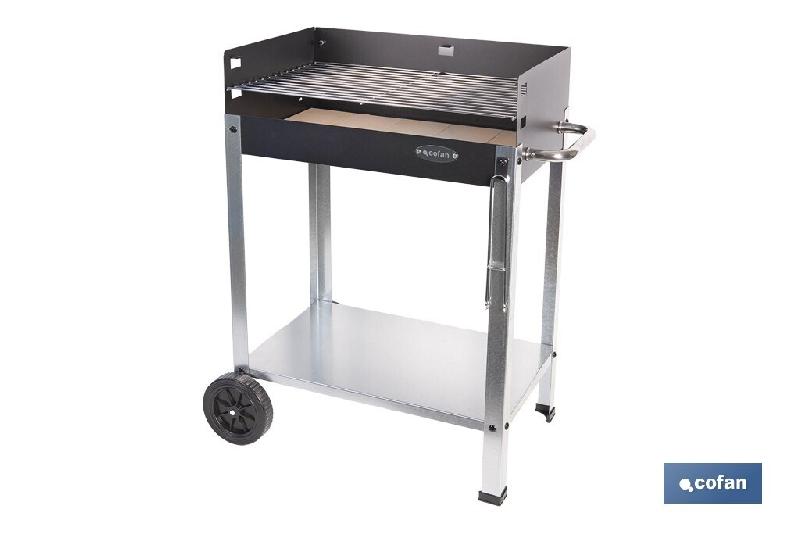 Barbecue au charbon de bois avec briques réfractaires 567 x 360 x 830 mm - COF 43001520_0
