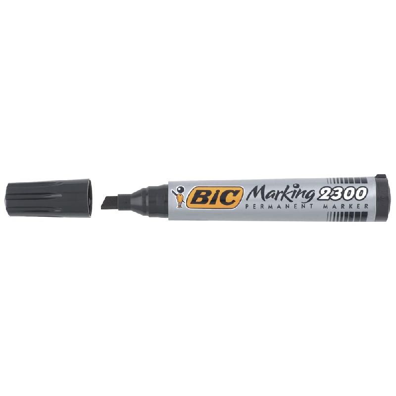 BIC MARQUEUR PERMANENT BIC 2300 - POINTE BISEAUTÉE 3,1 - 5,3 MM - NOIR (PRIX À L'UNITÉ)