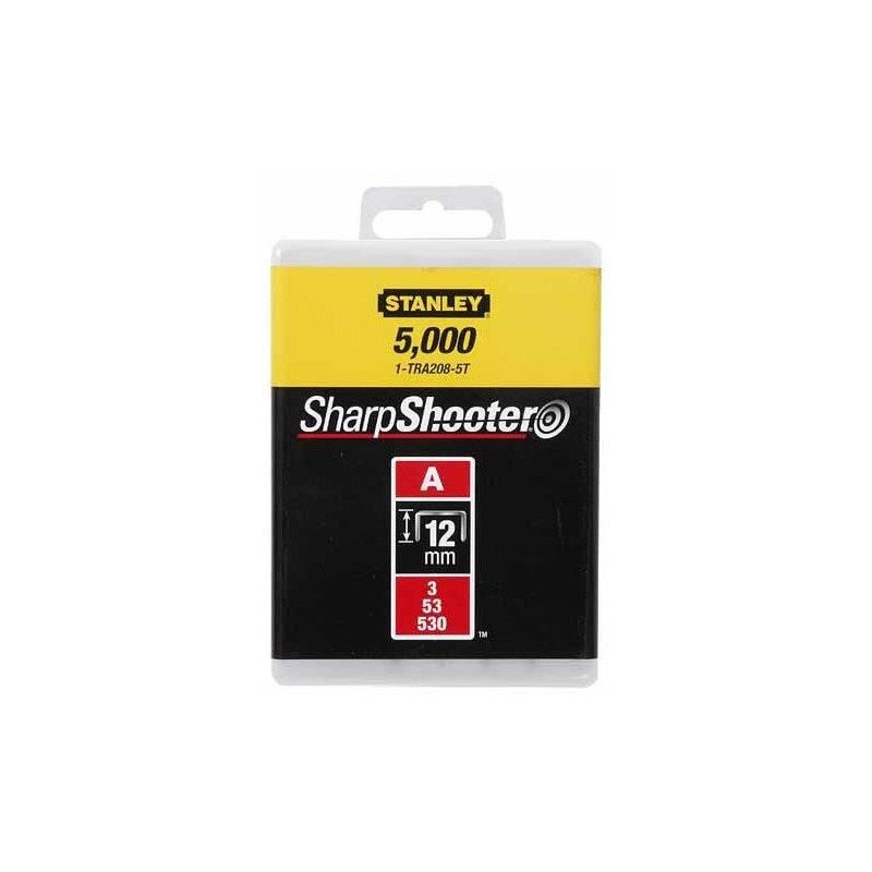 AGRAFES TYPE A 12MM BOÎTE DE 1000 - STANLEY - 1-TRA208T