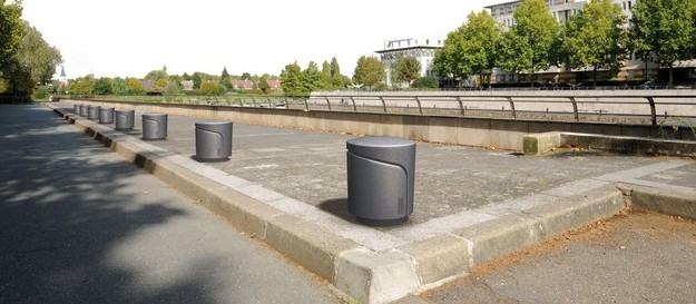 Borne anti-intrusion conviviale ronde - fonte d'acier 35kg - résistance 6000 joules_0