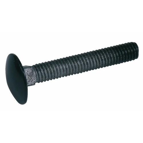 BOULON TÊTE RONDE COLLET CARRÉ POUR VOLET ALU PVC- 6X50 MM - 25 PIÈCES - NOIR TORBEL