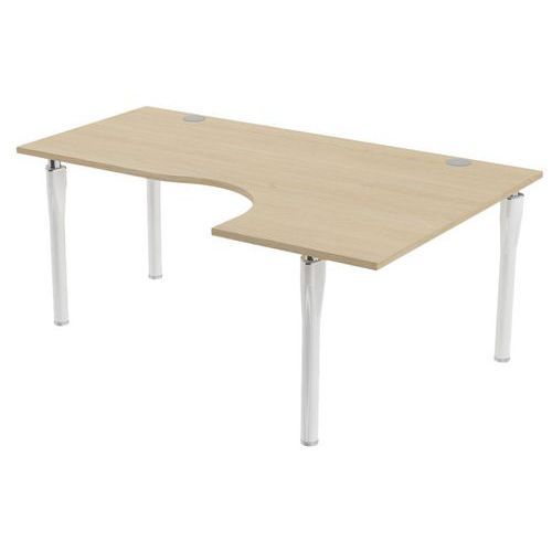 BUREAU NOGA COMPACT DROITE 180 X 120 CM CHÊNE BLANC