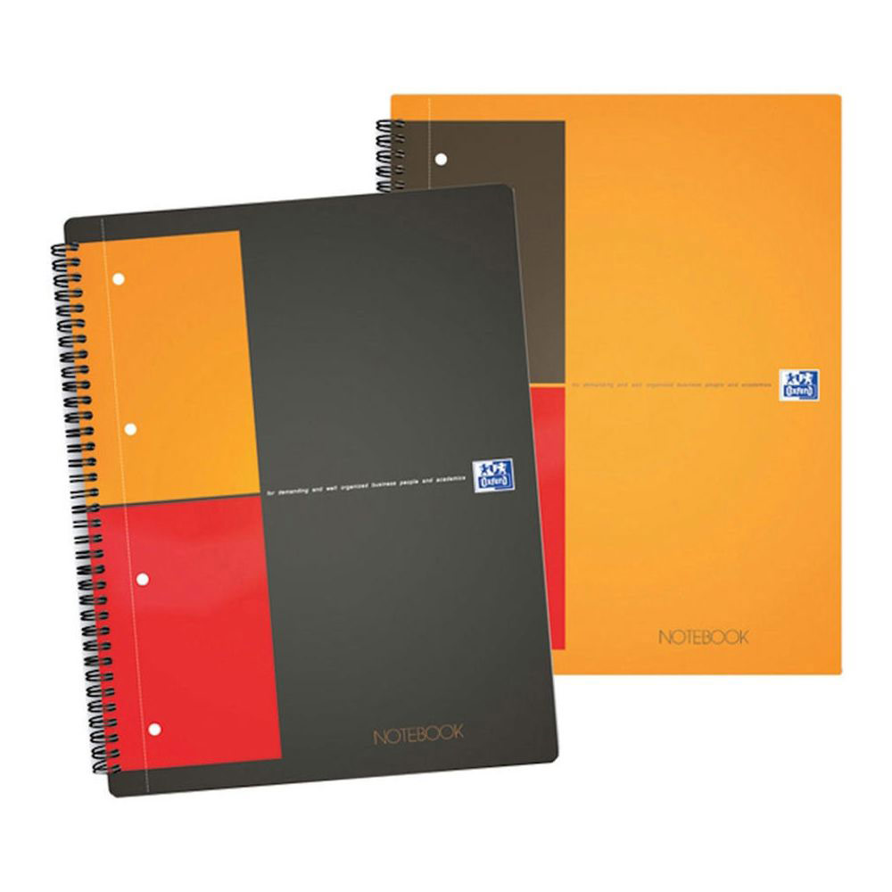CAHIER OXFORD NOTEBOOK - RELIURE SPIRALES - A4+ - 160 PAGES - A4 - LIGNE 6 MM - PAPIER 80G