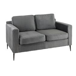 Canapé Arthur Gris anthracite, 83 x 84 x 140 cm, France Mobilier chr - gris Bois 3760326525515_0