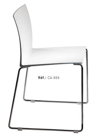 Chaise d'accueil 666 - Hauteur 78 cm - Largeur 54 cm - Assise 51 cm - Poids 4,5 kg_0