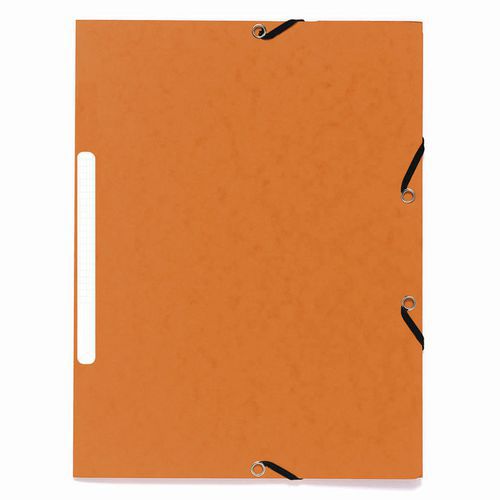 CHEMISES À ÉLASTIQUES 3 RABATS CARTE MARBRÉE RECYCLÉE ORANGE - EXACOMPTA