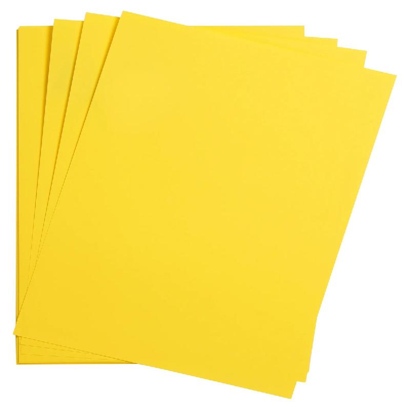 Clairefontaine Rame de 125 feuilles de papier Maya, 270 g/m², 50x70, coloris jaune citron - jaune 397254C_0