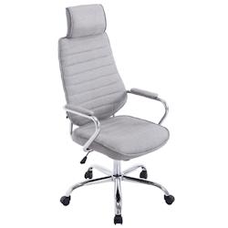 CLP Fauteuil de bureau Rako tissu Gris clair - gris textile 191625755_0