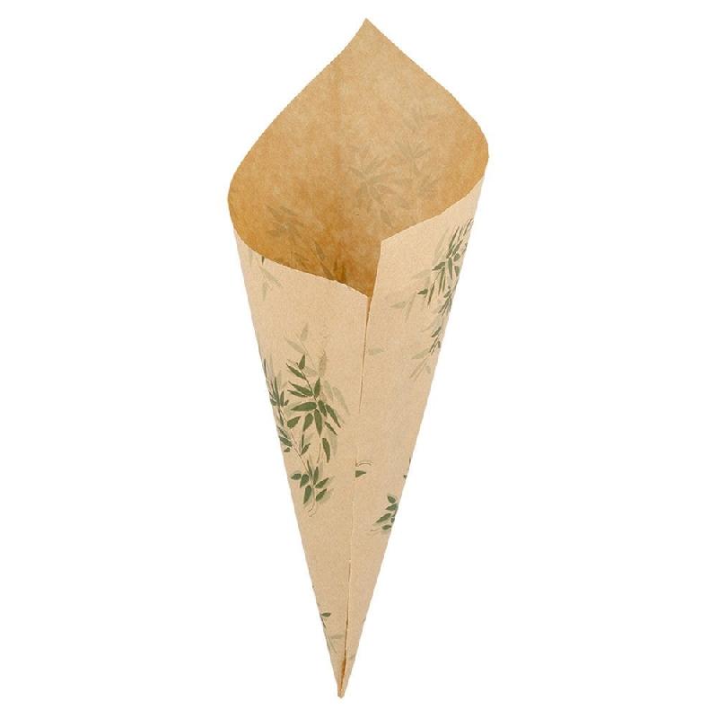 Cornet en papier ingraissable Feel Green 250g 29,5x21cm - par 2000_0