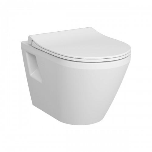 CUVETTE WC SUSPENDUE SANS BRIDE AVEC ABATTANT FREIN DE CHUTE SLIM - INTEGRA VITRA FLUSH 2.0 VITRA