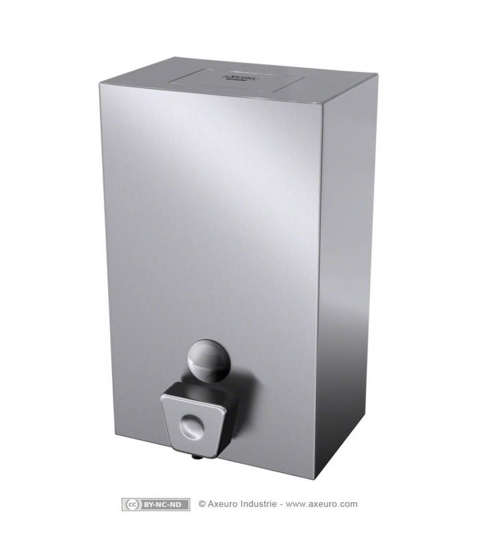 Distributeur de savon - Axeuro Industrie - inox 304 brossé poli AX9414 - 1,4L - usage intensif_0