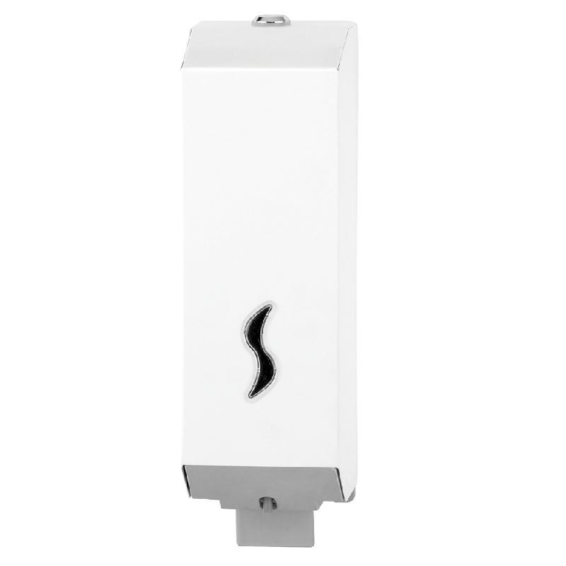 DISTRIBUTEUR DE SAVON LIQUIDE À LEVIER 1,2 L ACIER LAQUÉ BLANC