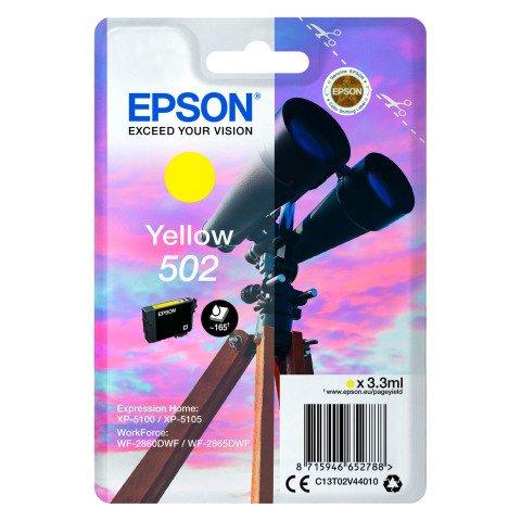 EPSON 502 CARTOUCHE JAUNE POUR IMPRIMANTE JET D'ENCRE - CARTOUCHE AUTHENTIQUE