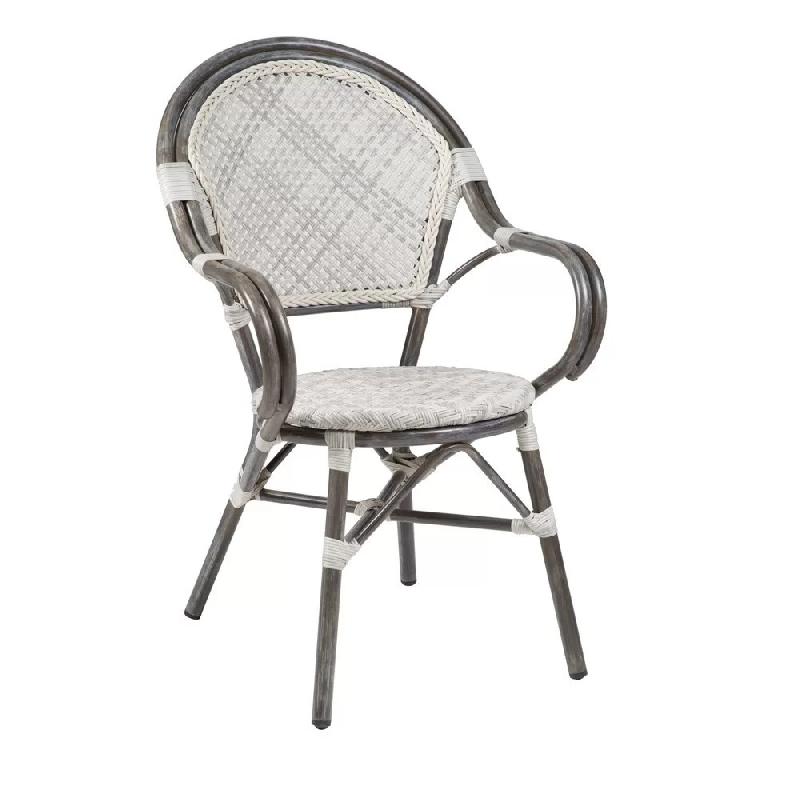 Fauteuil en aluminium SAVANNAH - Stamp - Design contemporain - Tressage wicker - Utilisation extérieure_0