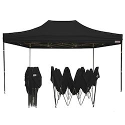 FRANCE BARNUMS Tente pliante 3x4,5m - acier 31mm/polyester 320g - noir - FRANCE-BARNUMS - noir acier 1-34-04S_0