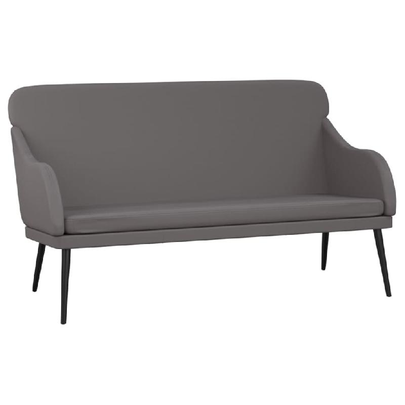 Helloshop26 - Banc banquette 110 x 76 x 80 cm synthétique gris 02_0010499 - gris métal 3000578247767_0