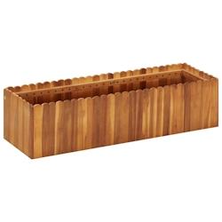 Helloshop26 - Jardinière lit surélevé plantes fleurs jardin 100 x 30 x 25 cm bois massif d'acacia 02_0000974 - 3000073121531_0